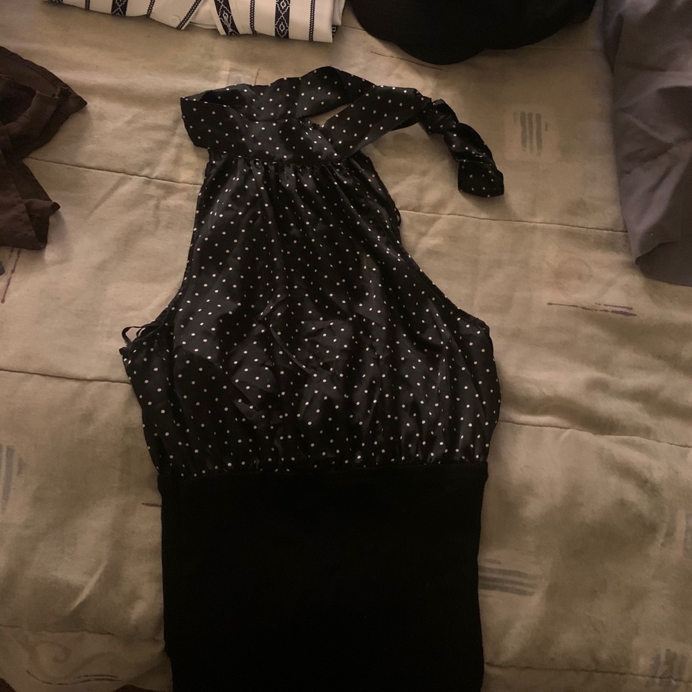 Polka dot halter top